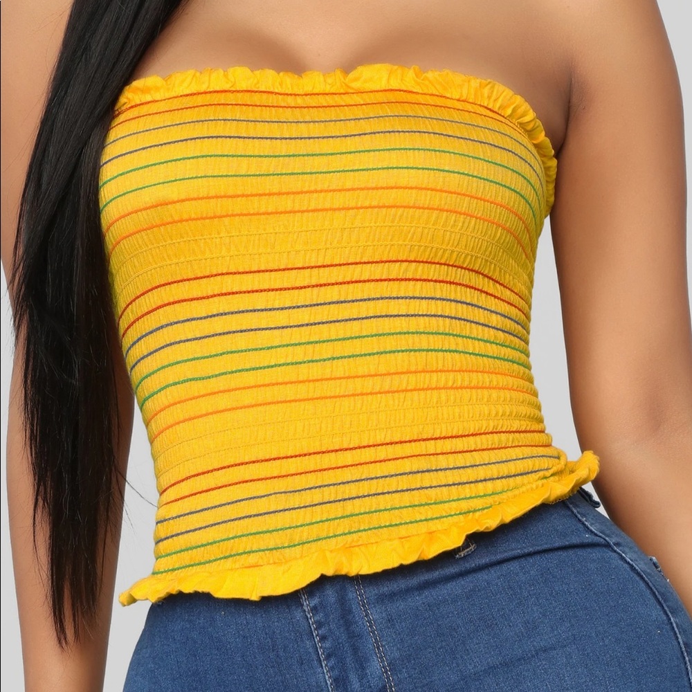 Yellow Crop Top